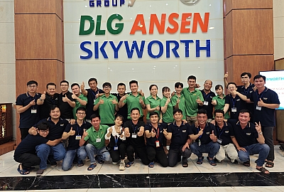 Tập đoàn SKYWORTH đến thăm và làm việc tại nhà máy điện tử ANSEN.
